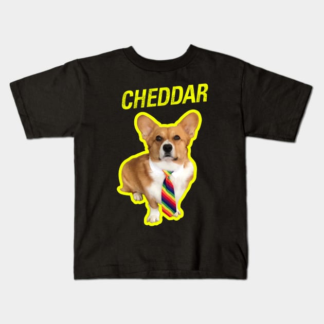 Cheddar  |  Brooklyn 99 Kids T-Shirt by cats_foods_tvshows